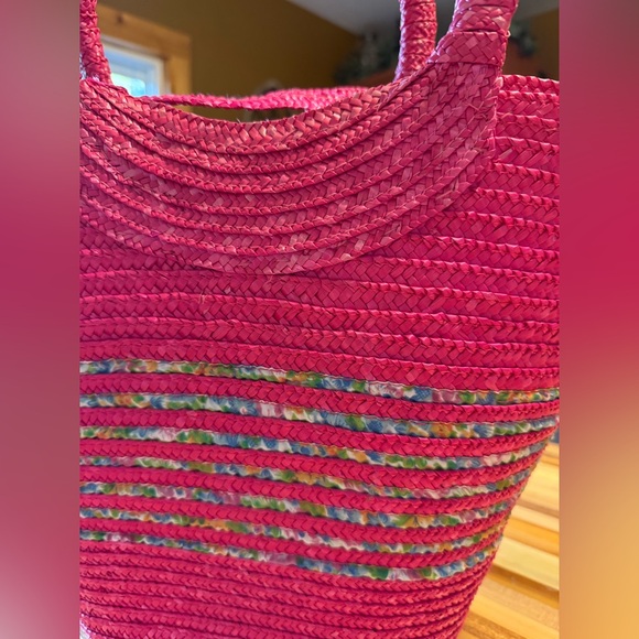 Pink Woven Tote Bag - Picture 4 of 5